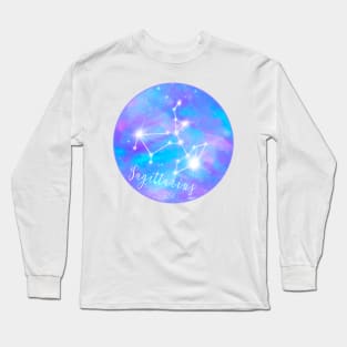 Sagittarius zodiac sign, stars in galaxy Long Sleeve T-Shirt